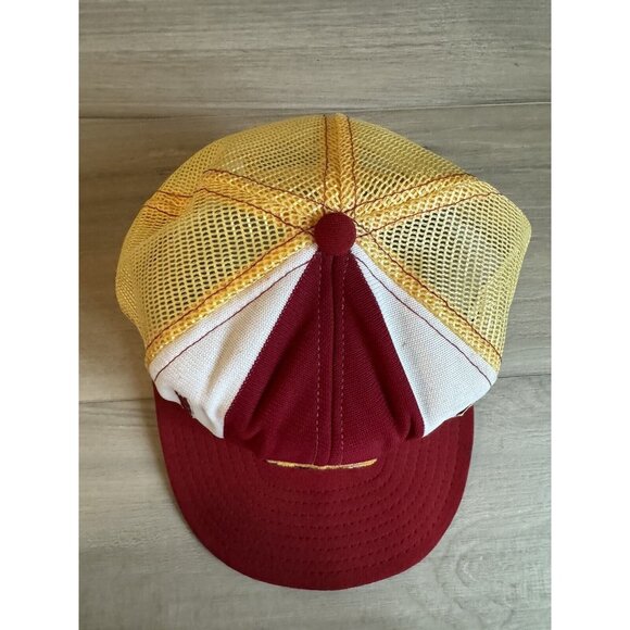 Vintage Washington Redskins Lucky Stripes Hat Mesh Trucker Snapback Made In USA - Picture 9 of 9